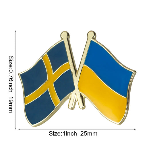 Ukraina och Sverige pin